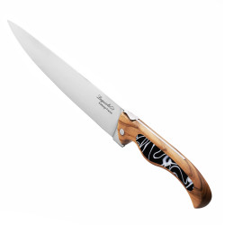 Laguiole slicing kitchen knife bird with olive wood handle