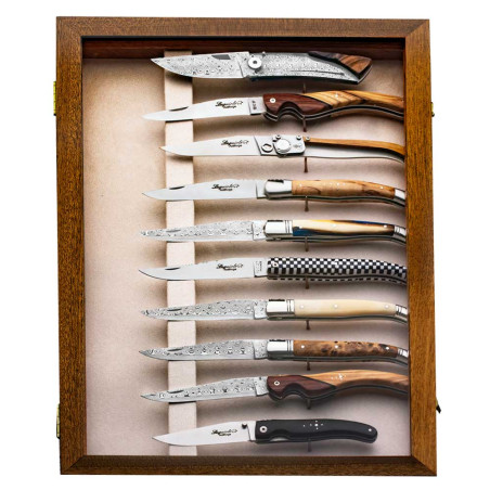 Wall-hanging 10 knives display