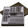 Laguiole 24-piece grey crockery set