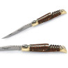 Laguiole pocket knife with Mimosa Wood handle and brass bolsters, corkscrew