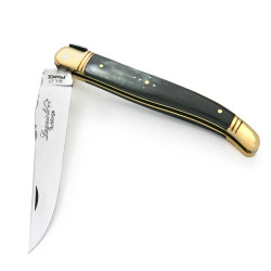 Laguiole Freemason’s Knife with  black horn handle 12  cm