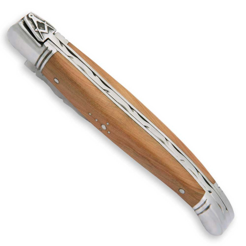 Laguiole Freemason’s Knife with juniper burl handle