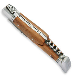 Laguiole freemason knife juniper burl handle with corkscrew