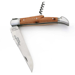 Laguiole freemason knife juniper burl handle with corkscrew