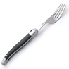 Box of 6 black ABS Laguiole forks