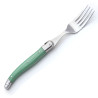 Box of 6 green ABS Laguiole forks