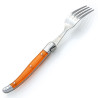 Box of 6 orange ABS Laguiole forks