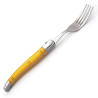 Box of 6 yellow ABS Laguiole forks