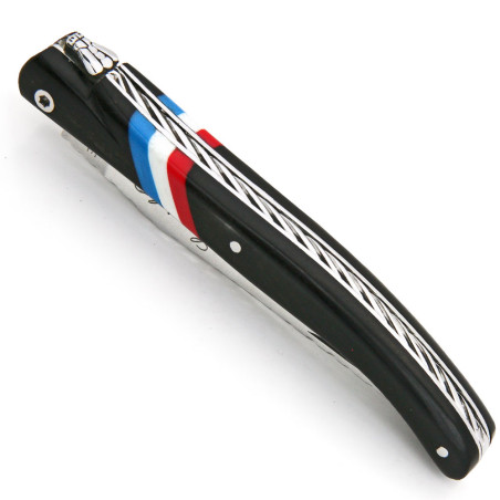 Laguiole knife ebony with french flag