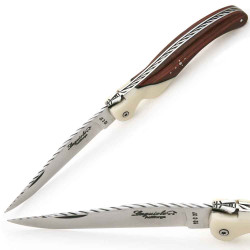 Laguiole bird knife white and violet wood handle