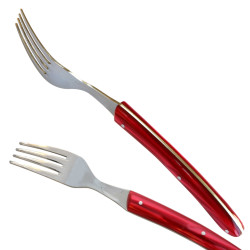 Set 6 Thiers Forks - coloured Plexiglas handles