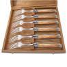 Set of 6 Laguiole forks with wood handle