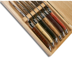 Laguiole steak knives in assorted wood