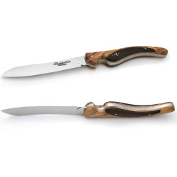 Laguiole bird steak knives with olive and rosewood  handle
