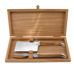 Laguiole Cheese knife set Olive wood Handle