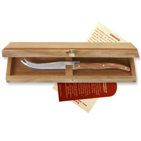 Laguiole cheese knife full handle in olive wood