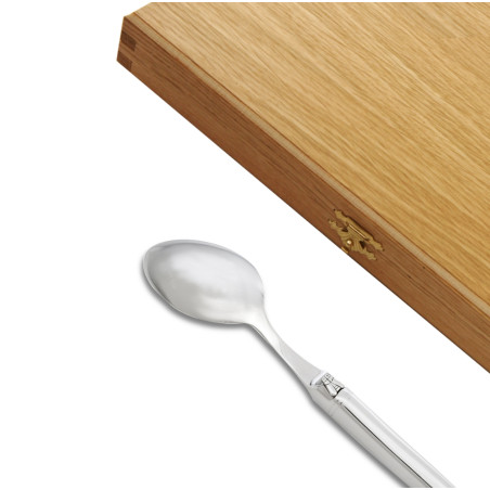 Prestige range Laguiole spoons for dessert or salad Polished finish