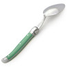 Box of 6 green ABS Laguiole soup spoons
