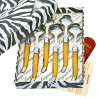 Box of 6 yellow ABS Laguiole soup spoons