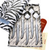 Box of 6 gray Laguiole ABS soup spoons