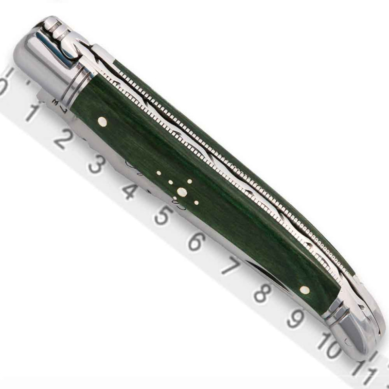 Laguiole knife green stamina handle