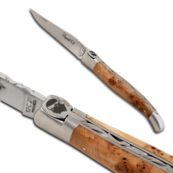 Laguiole knife Corse with juniper burl handle