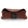 Brown horizontal leather case for Laguiole with black part
