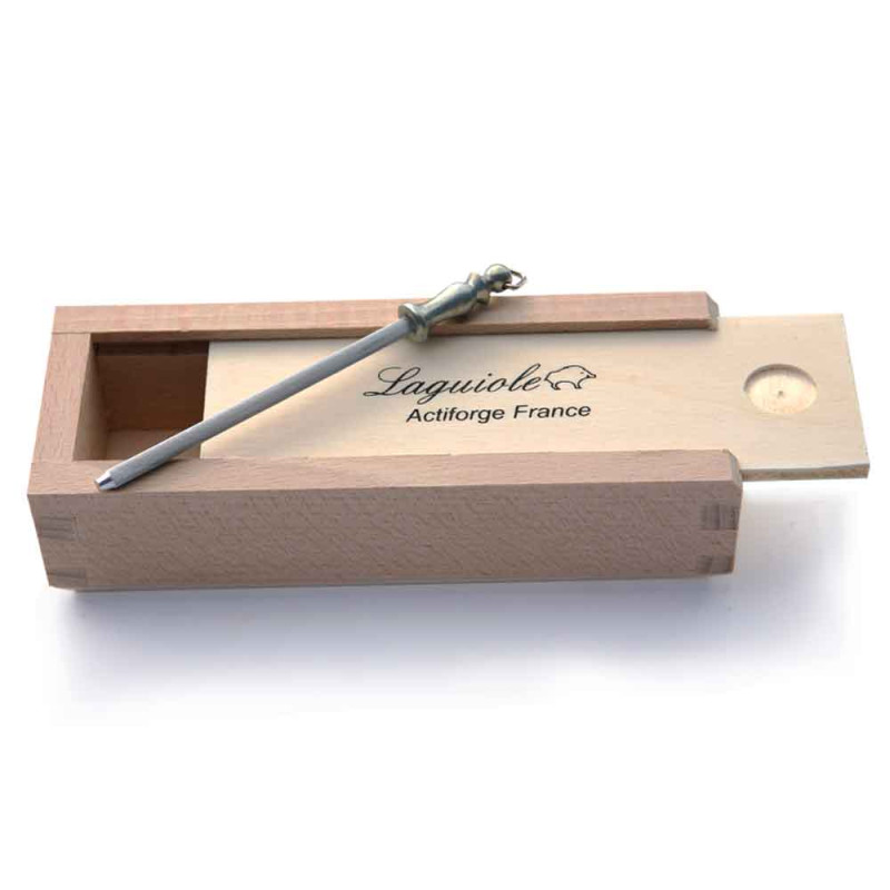 wooden pencil case with sharpener