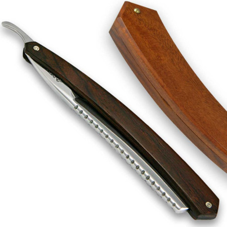 6/8 Actiforge razor in cocobolo wood chiselled decoration point