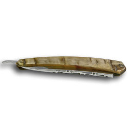 7/8 Actiforge Razor with ram’s horn handle with mahogany box