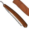 Historic Straight Razor 6/8 Mimosa wood handled - Forged decorated with hooked nose on the back of the blade