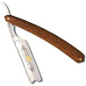 Historic Straight Razor 6/8 Mimosa wood handled - Forged decorated with hooked nose on the back of the blade