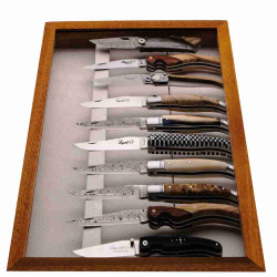 Wall-hanging 10 knives display